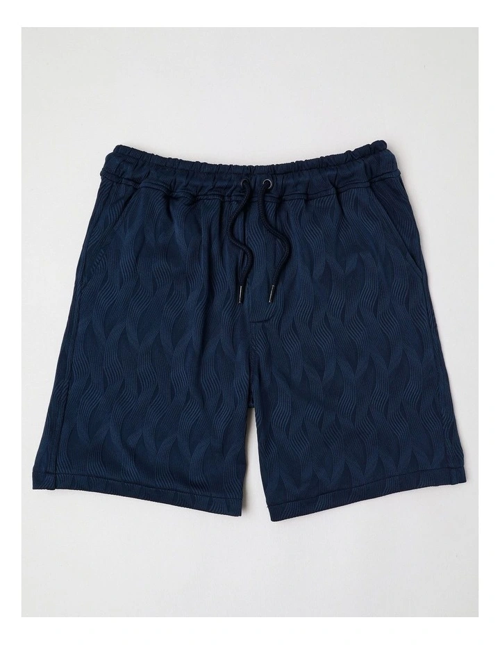 Jacquard Textured Short in Blue image 1