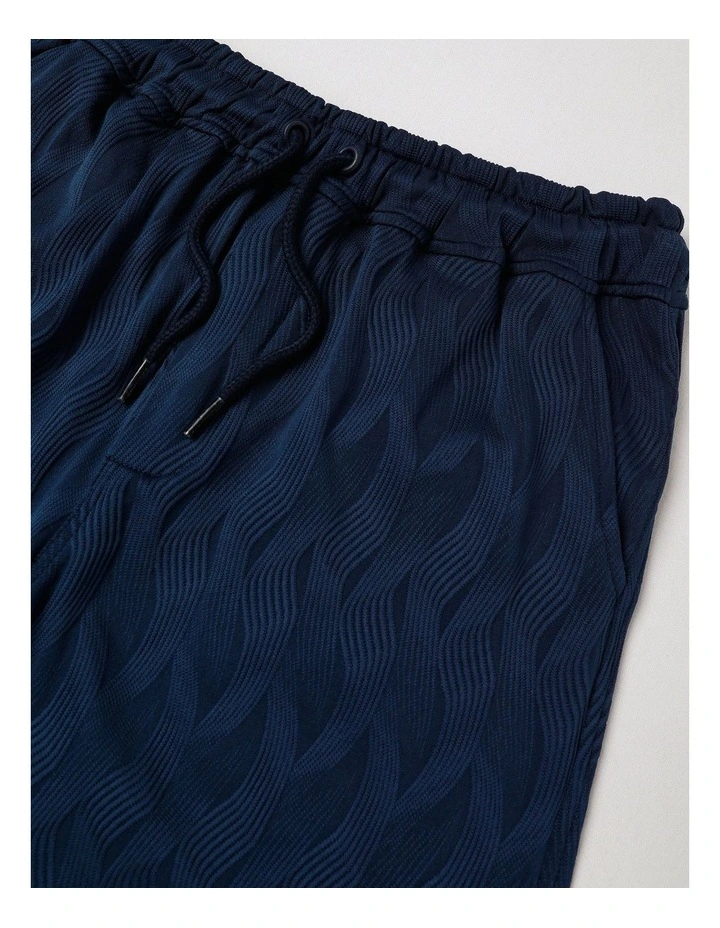 Jacquard Textured Short in Blue image 2