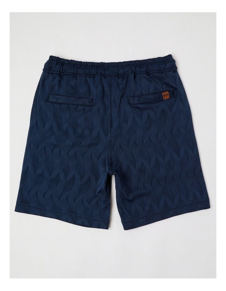 Jacquard Textured Short in Blue image 3