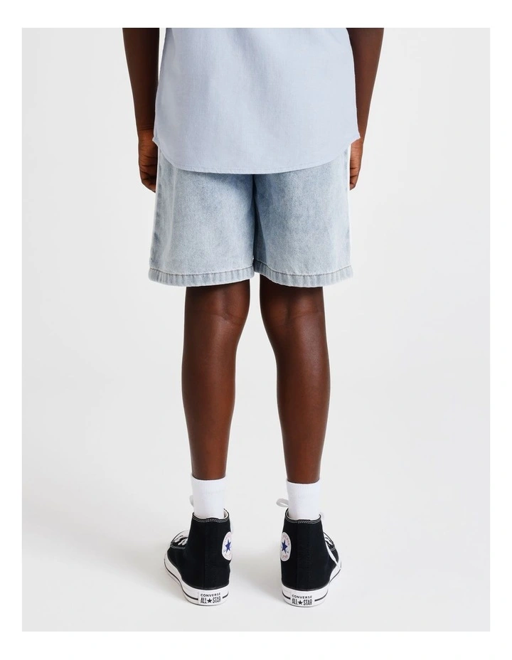 Chambray Short in Blue image 5