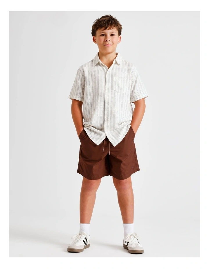 Essentials Volley Short in Cappuccino image 1