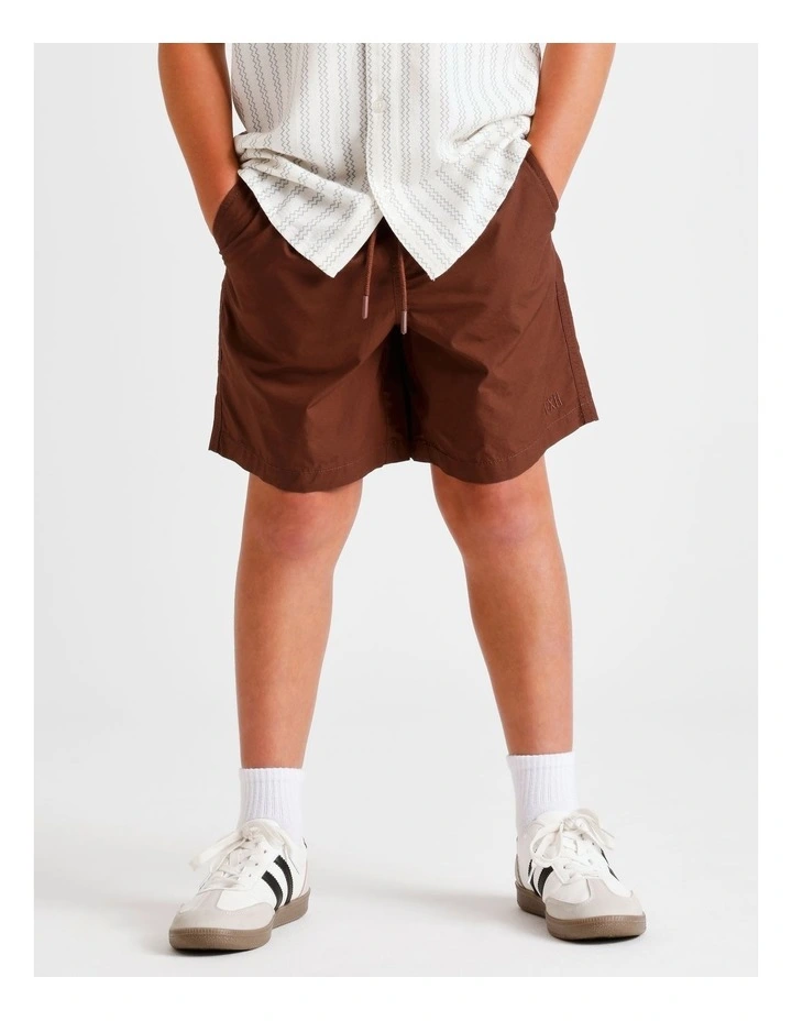 Essentials Volley Short in Cappuccino image 2