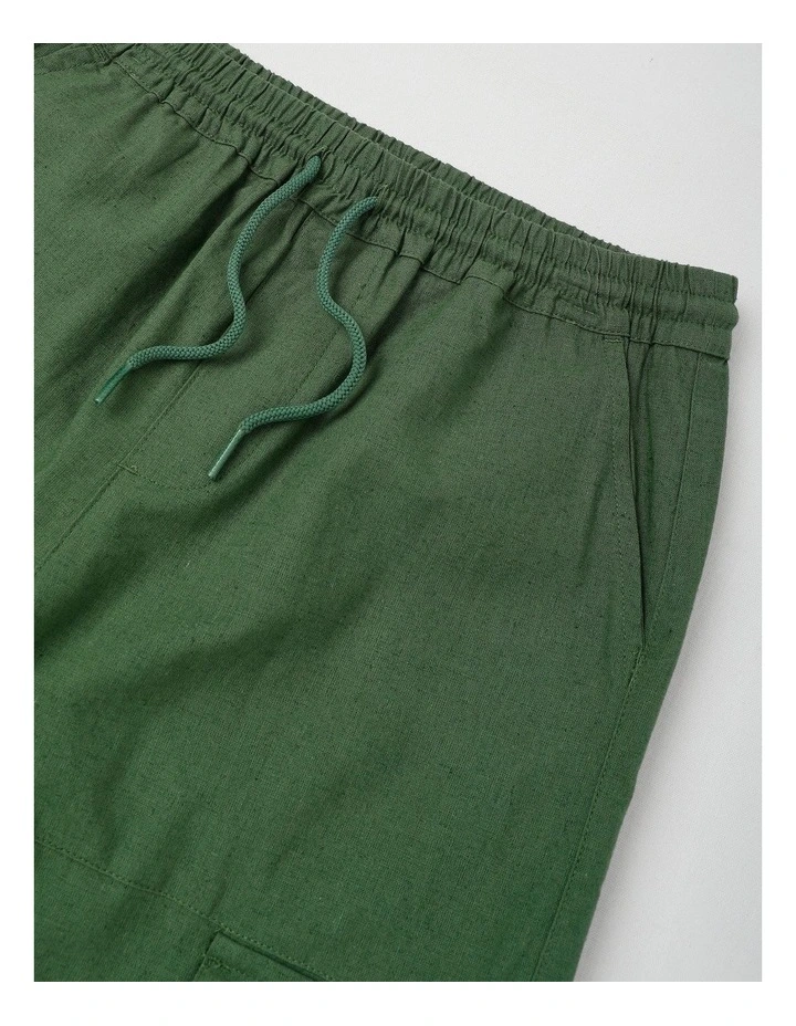 Woven Cargo Short in Khaki image 2