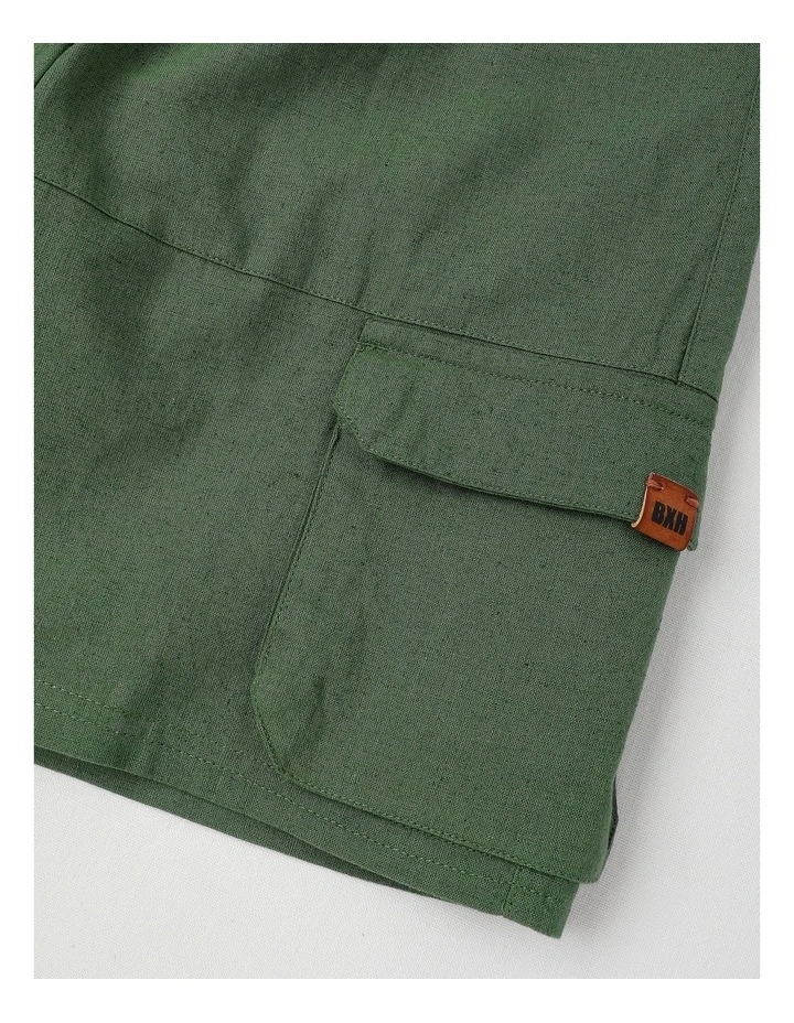 Woven Cargo Short in Khaki image 4