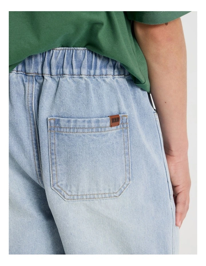 Pull On Denim Short in Light Denim image 4