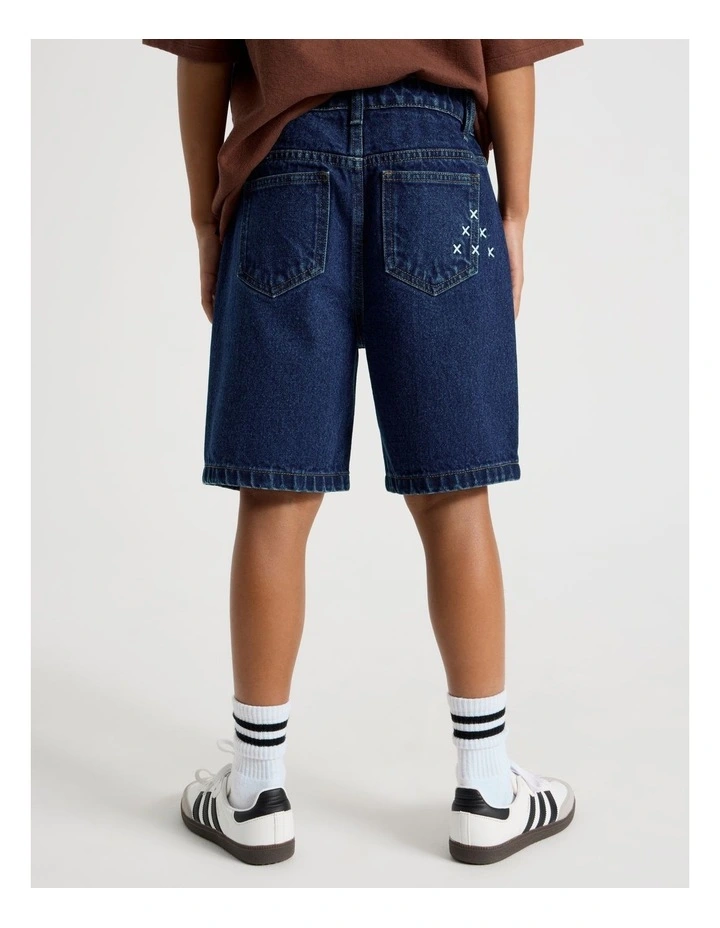 5 Pocket Baggy Denim Short in Indigo image 5