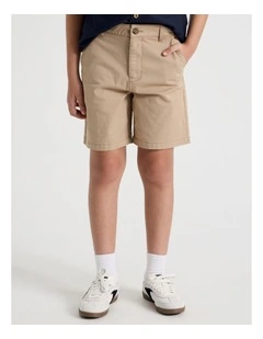 5 Pocket Stretch Chino Short in Tan