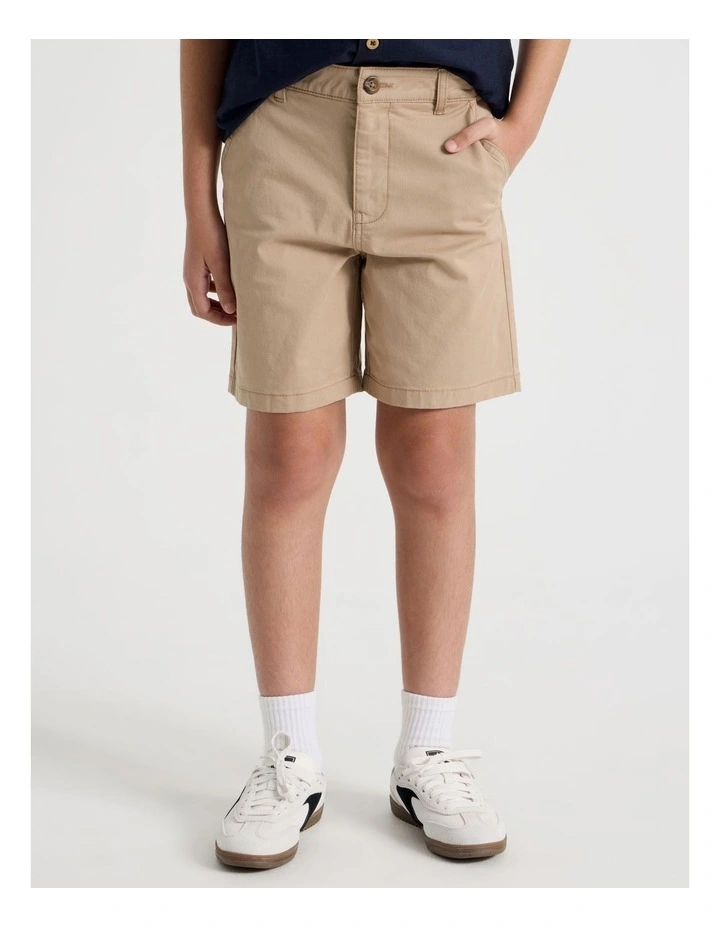 5 Pocket Stretch Chino Short in Tan image 1