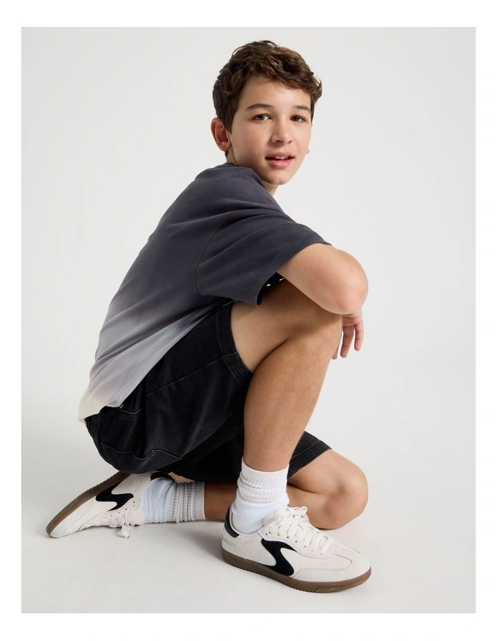The Edit 5 Pocket Knit Denim Short in Black image 3