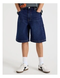 Denim Jort in Indigo