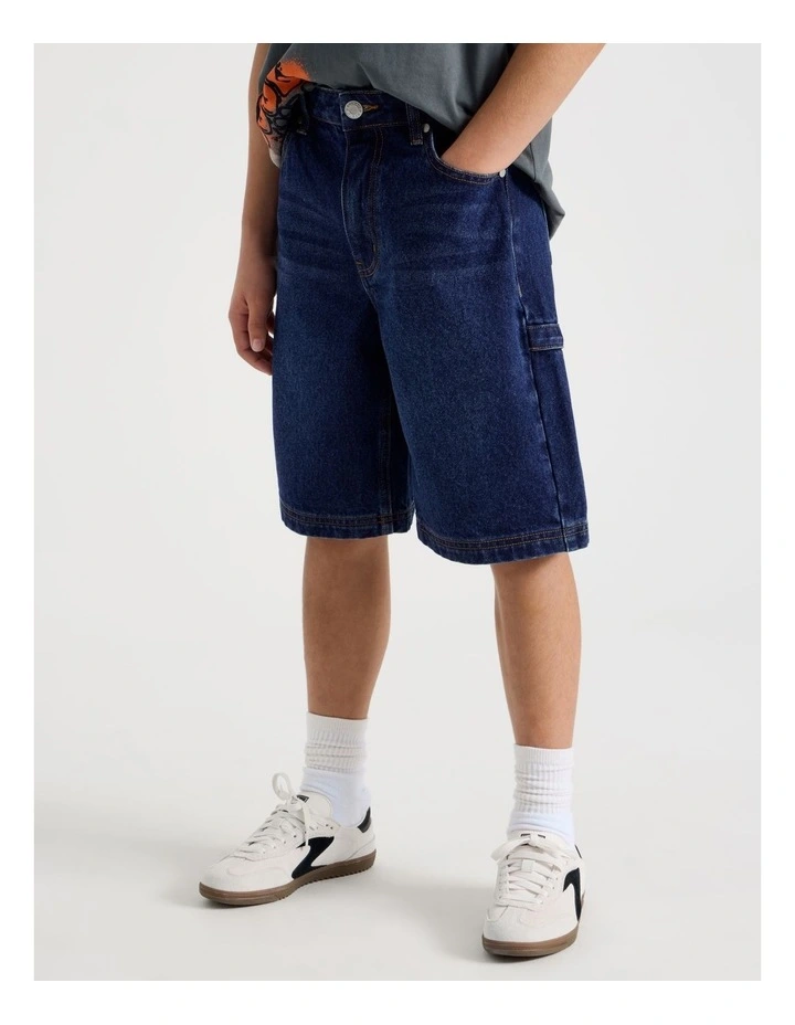 Denim Jort in Indigo image 3