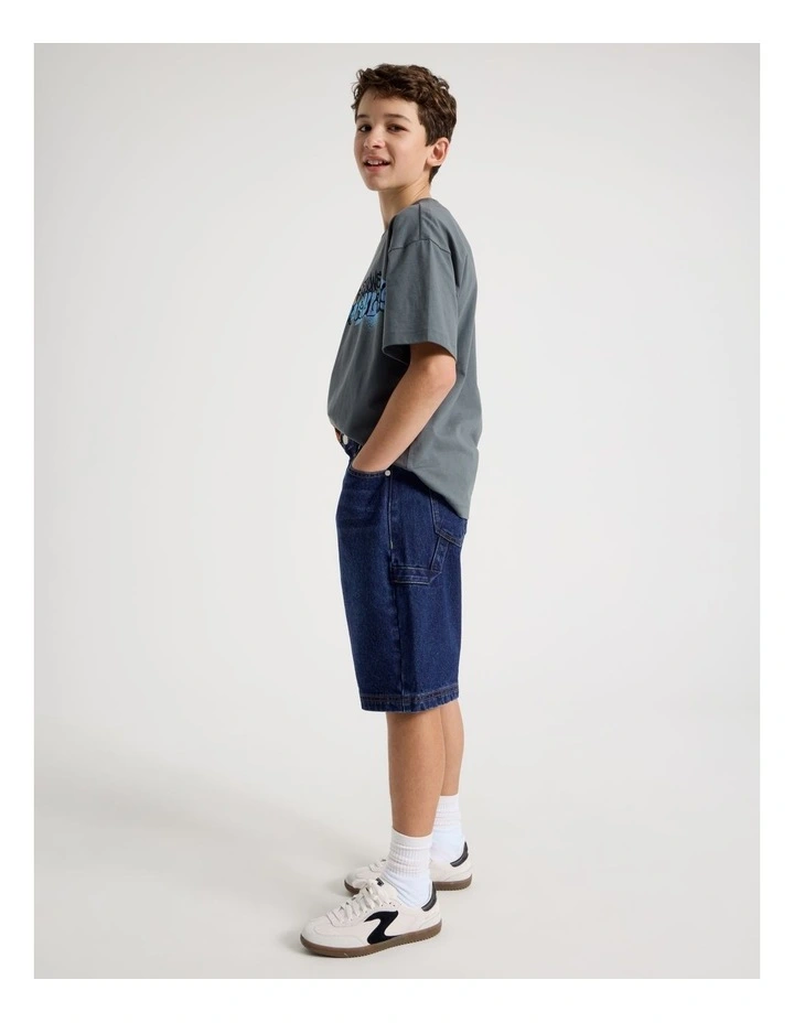 Denim Jort in Indigo image 4