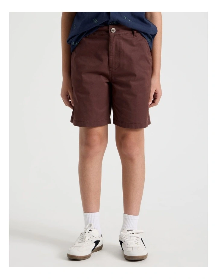 5 Pocket Stretch Chino Short in Brown image 1