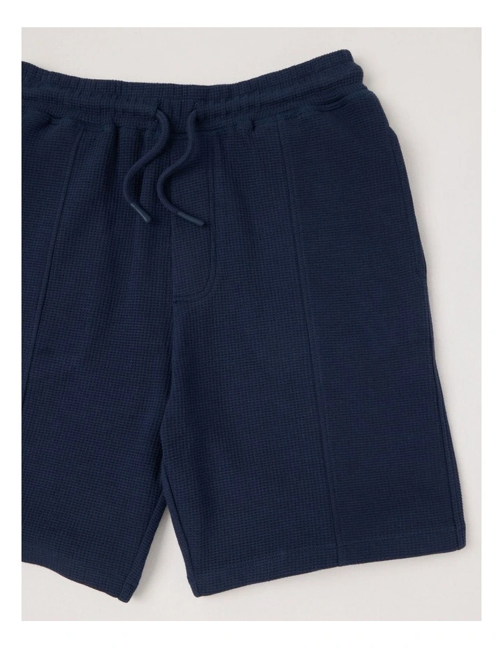 Comfort Waffle Knit Short in Navy image 2