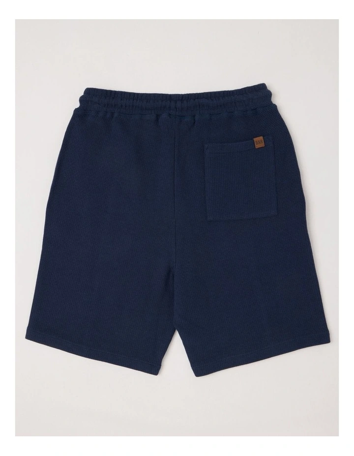 Comfort Waffle Knit Short in Navy image 3