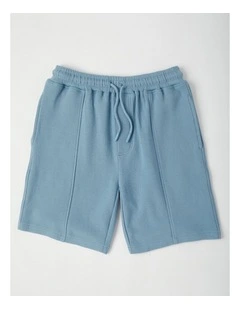 Comfort Waffle Knit Short in Blue