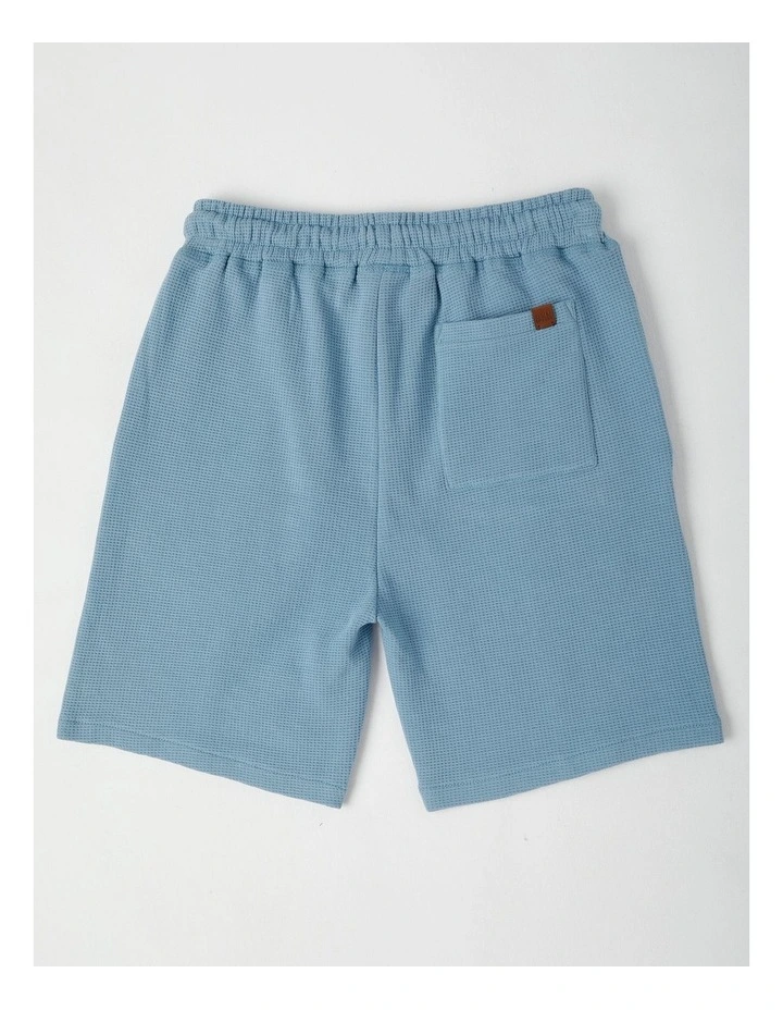 Comfort Waffle Knit Short in Blue image 3