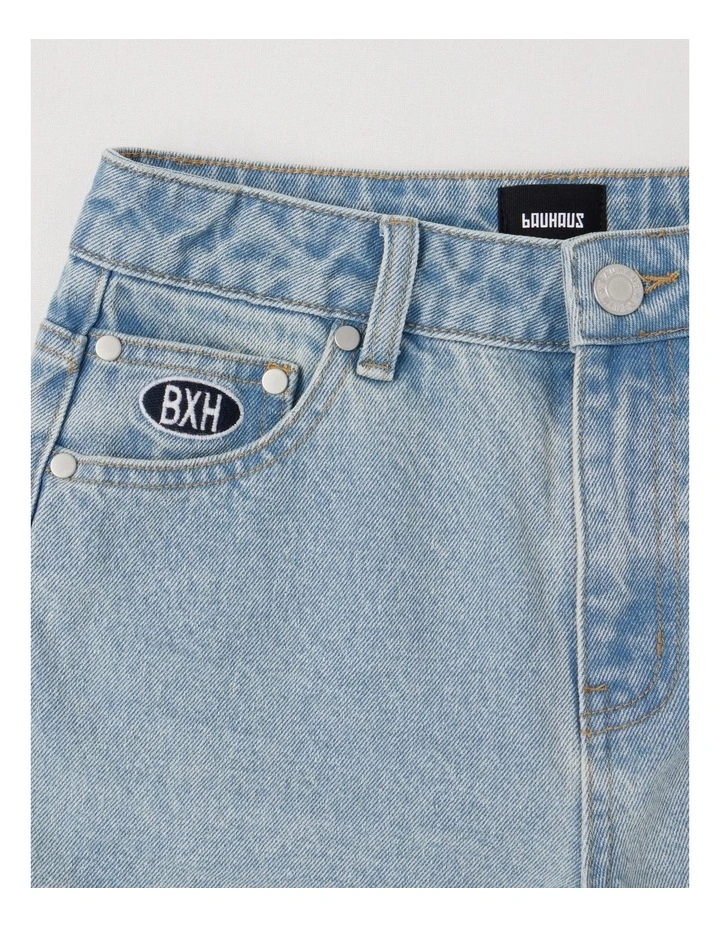 5 Pocket Denim Cargo Short in Light Denim image 2