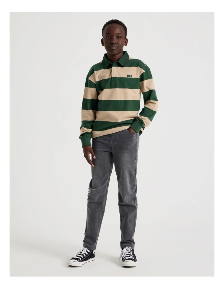 Pull On Denim Jean in Pewter image 1