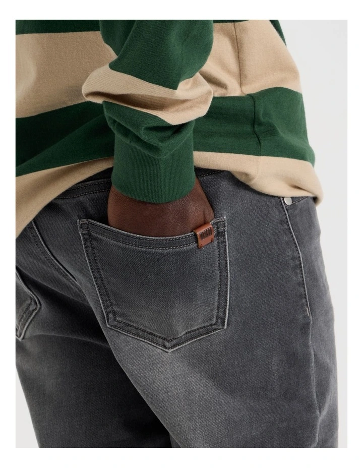 Pull On Denim Jean in Pewter image 5