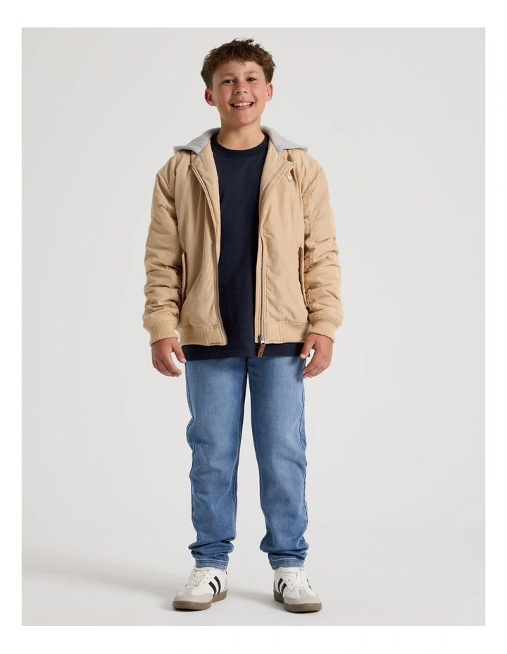 Pull On Denim Jean in Mid Denim image 2