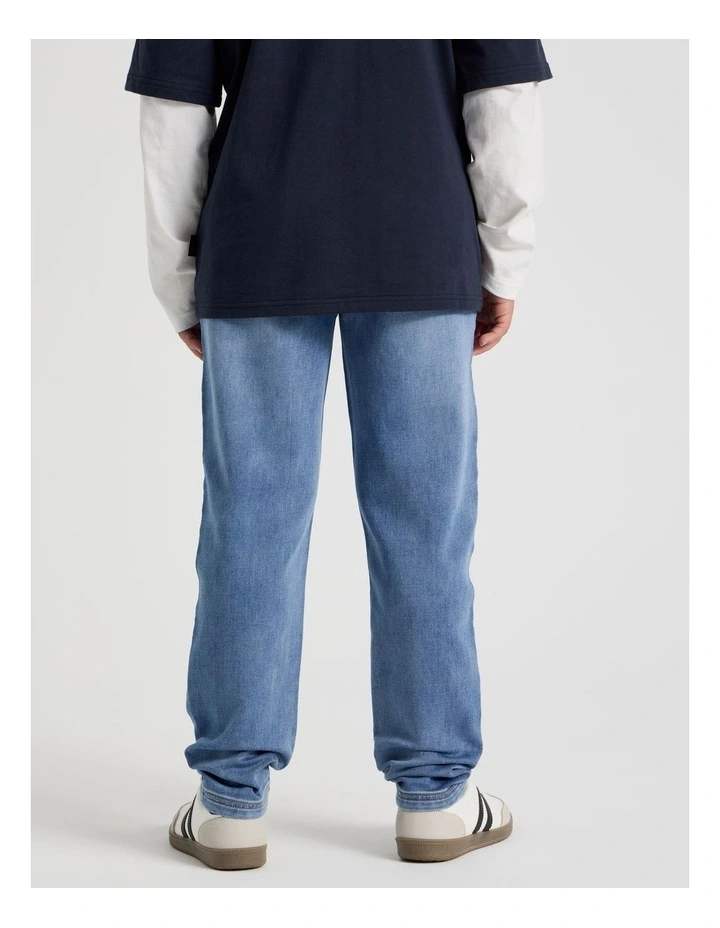 Pull On Denim Jean in Mid Denim image 4