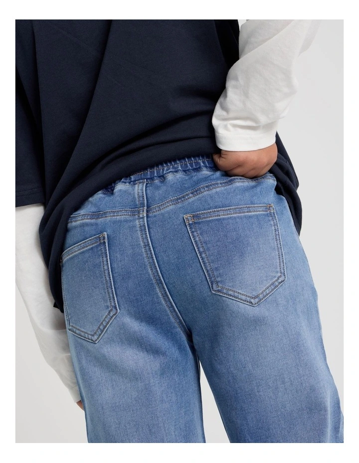 Pull On Denim Jean in Mid Denim image 5