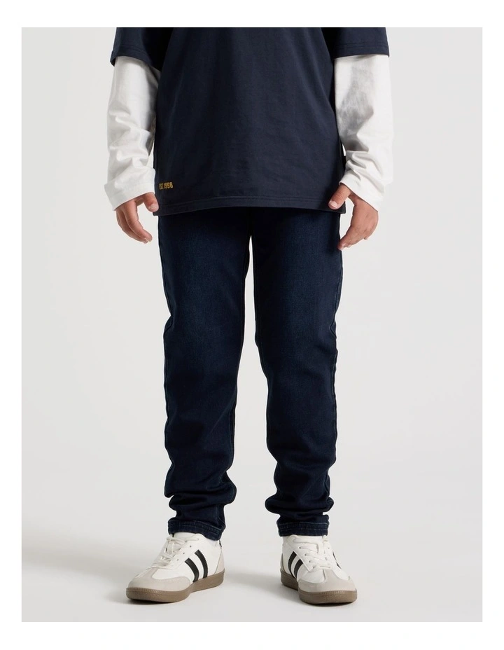 Pull On Denim Jean in Indigo image 1