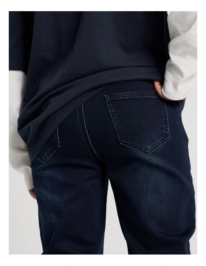 Pull On Denim Jean in Indigo image 4