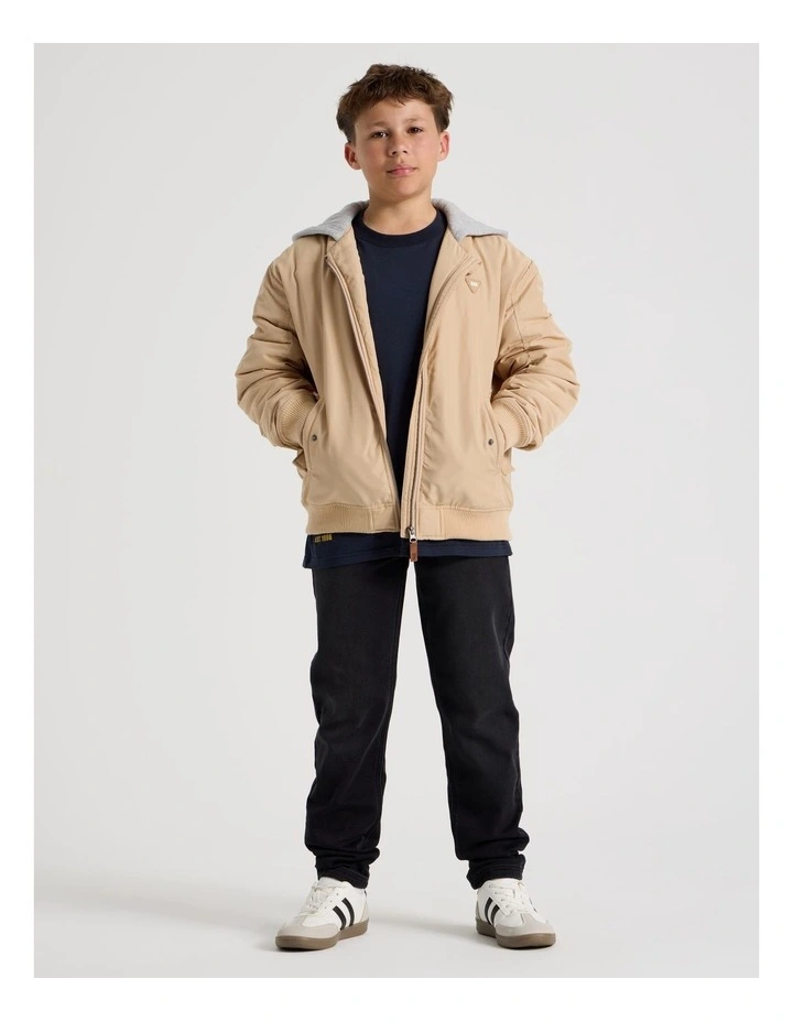 Pull On Denim Jean in Black image 1