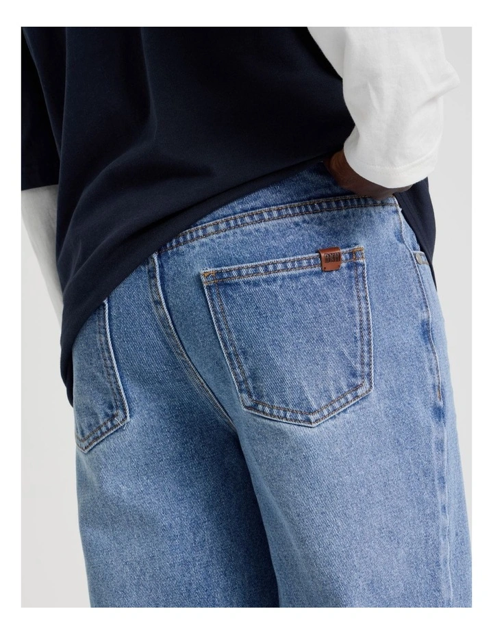 Classic Straight Leg Jean in Mid Blue image 3