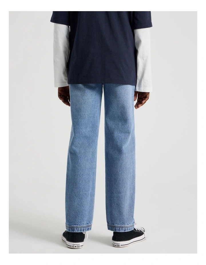 Classic Straight Leg Jean in Mid Blue image 5