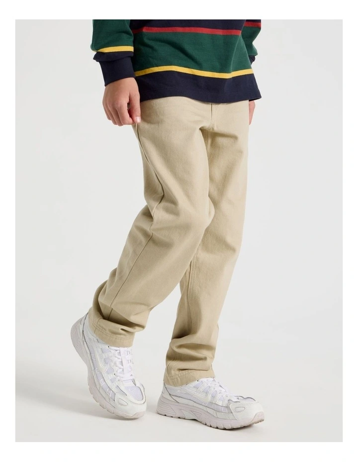 Classic Straight Leg Jean in Tan image 3