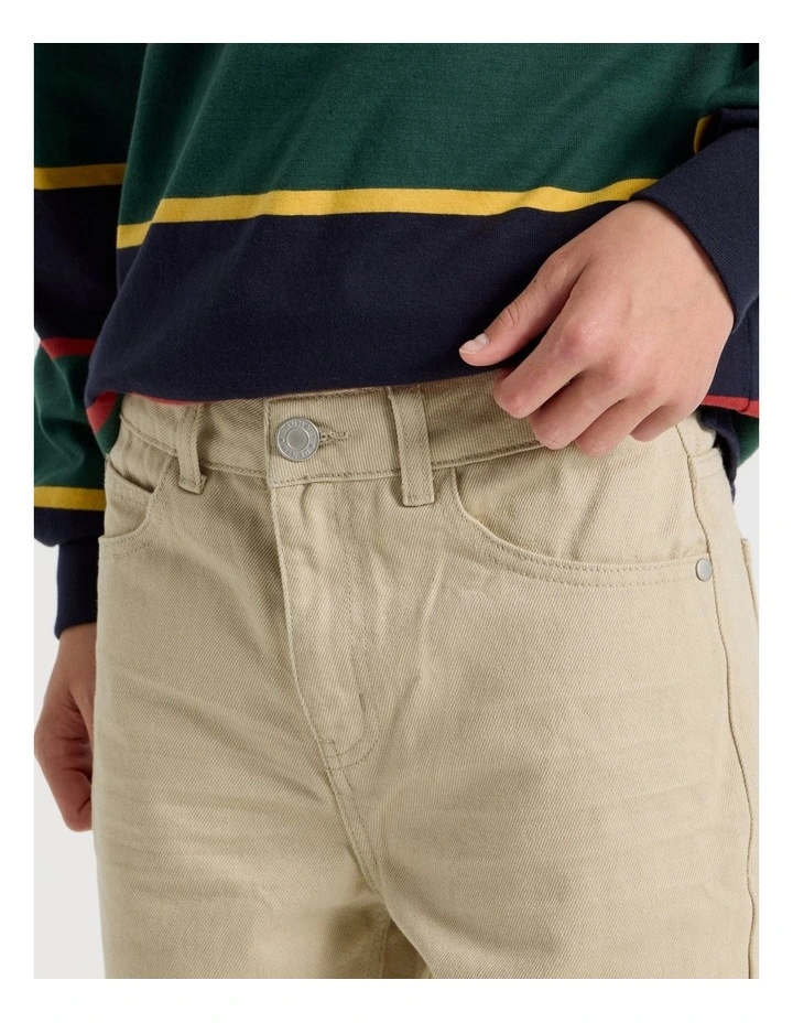 Classic Straight Leg Jean in Tan image 4