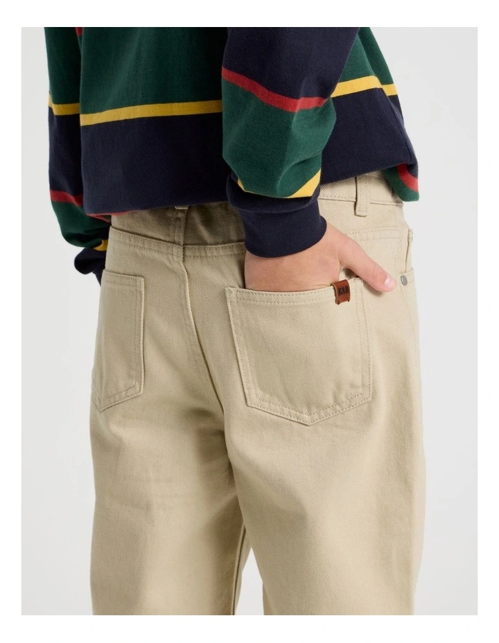 Classic Straight Leg Jean in Tan image 5