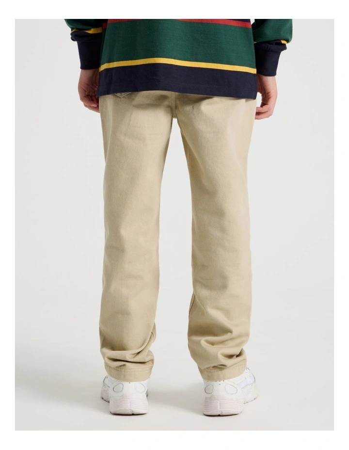 Classic Straight Leg Jean in Tan image 6