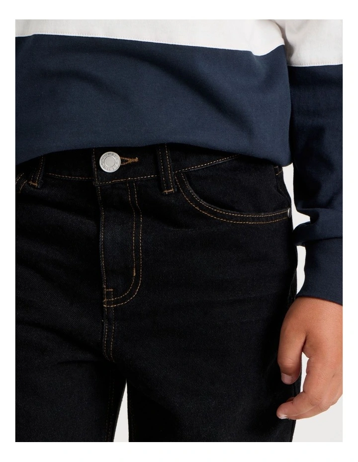 Straight Leg Jean in Black image 4