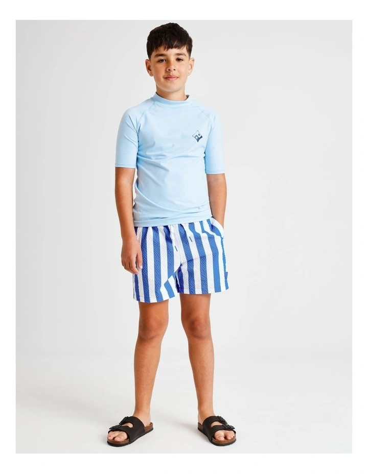 Seersucker Boardshort in Blue Stripe image 2