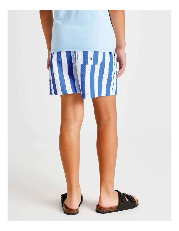 Seersucker Boardshort in Blue Stripe image 5