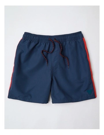 Recycled Boardshort in Navy and Red