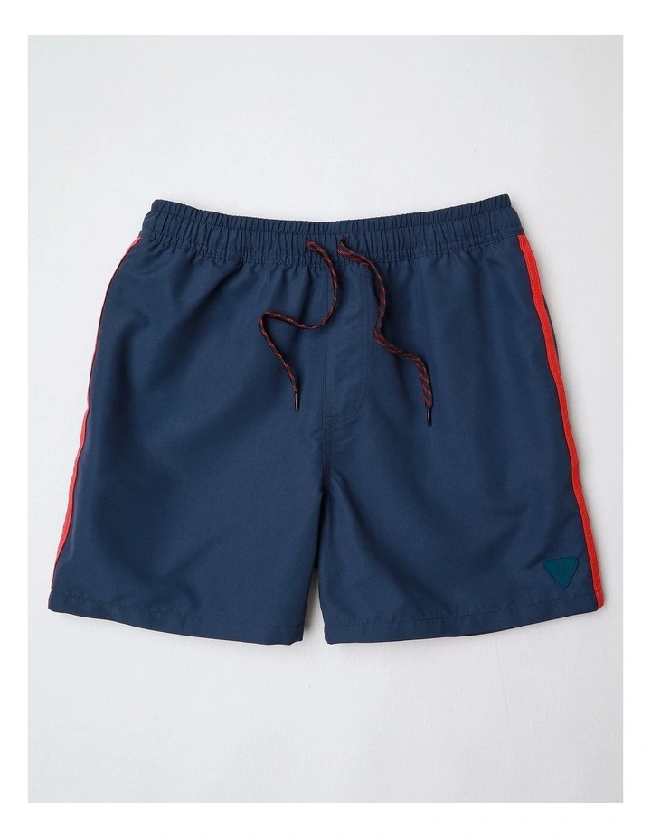 Recycled Boardshort in Navy and Red image 1