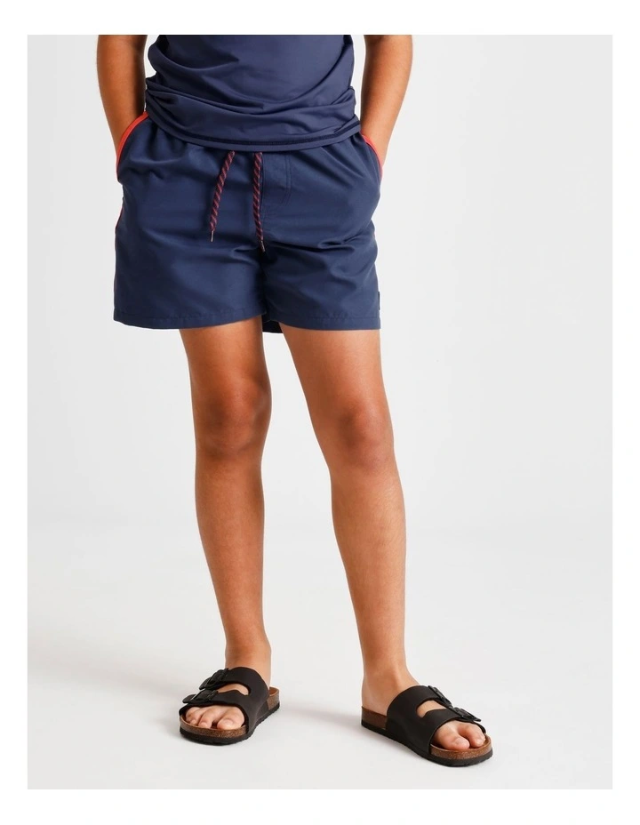 Recycled Boardshort in Navy and Red image 2