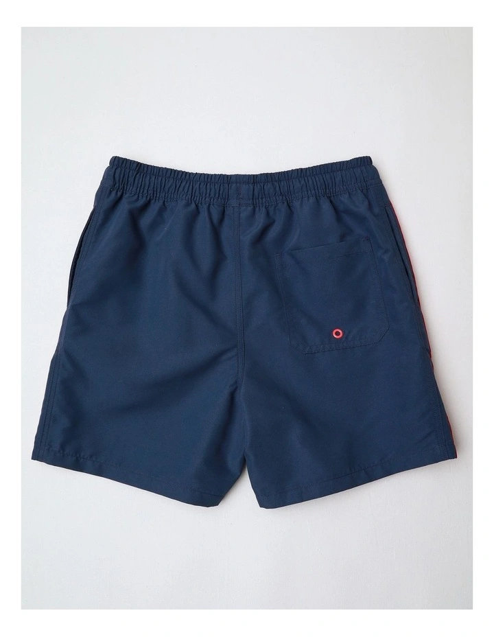 Recycled Boardshort in Navy and Red image 3