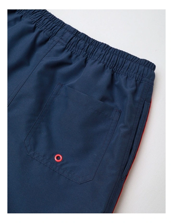 Recycled Boardshort in Navy and Red image 5