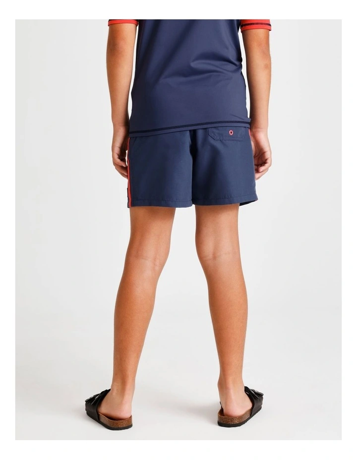 Recycled Boardshort in Navy and Red image 6
