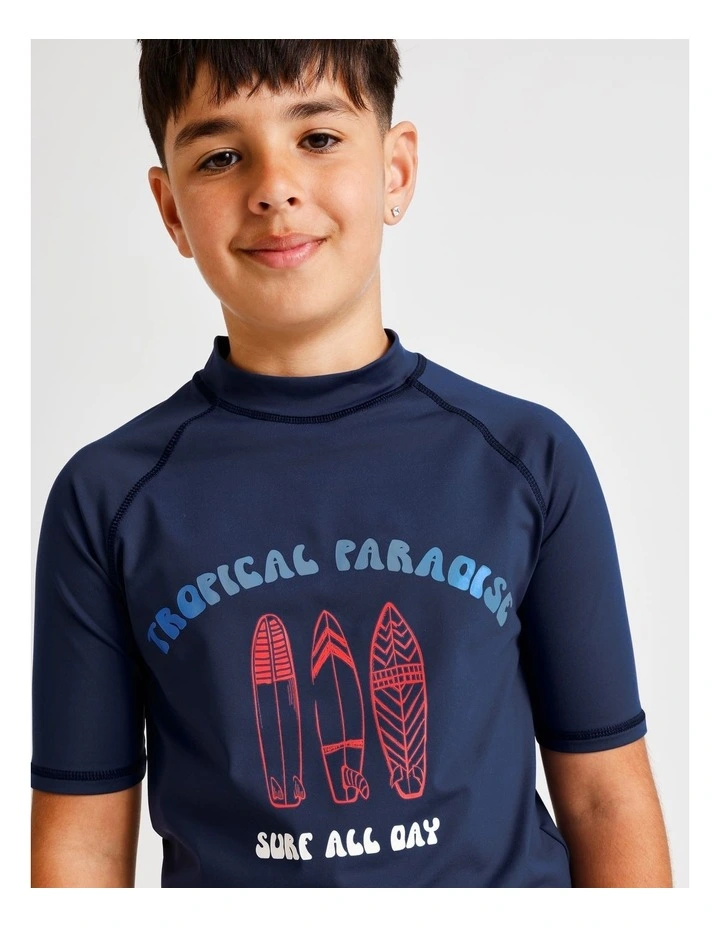 Recycled Rashtop in Navy image 1