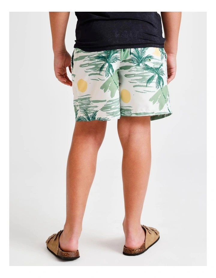 Recycled Boardshort in Green Palm image 4