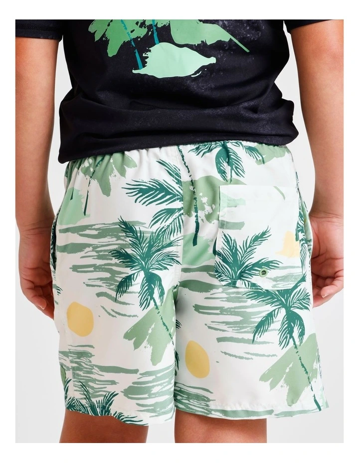 Recycled Boardshort in Green Palm image 5