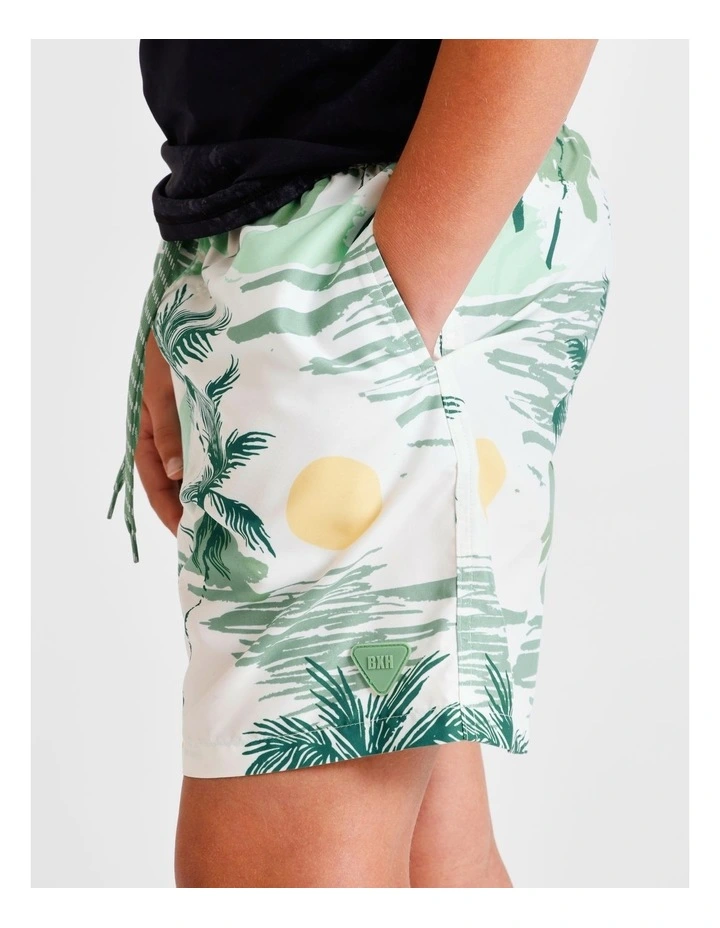 Recycled Boardshort in Green Palm image 6