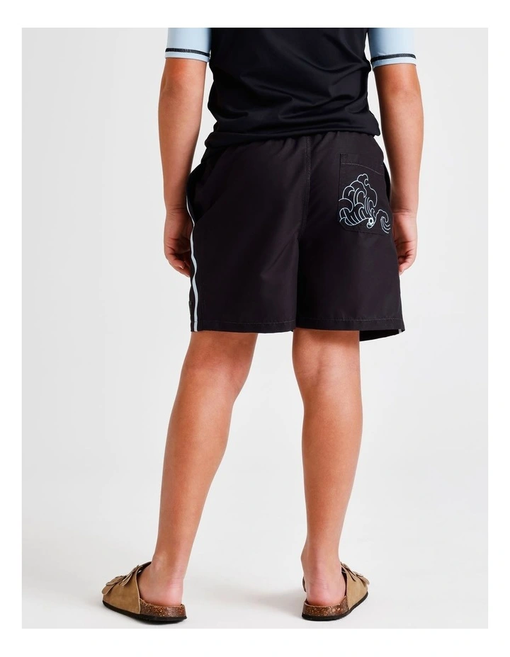 Recycled Boardshort in Black and Blue image 5